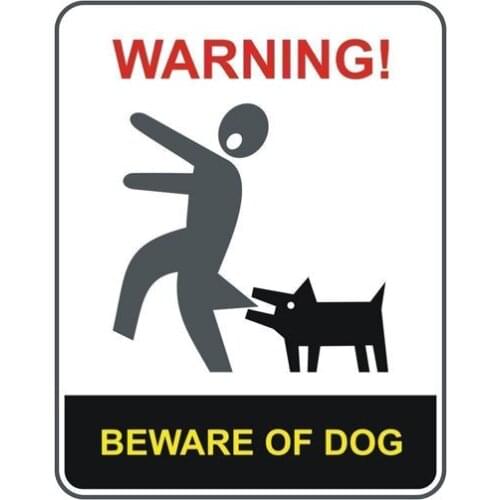 15cm X 11.5cm 1 Pcs Decals Exterior Accessorie Beware Of Dogs Warning Car Sticker PVC Funny Vinyl Decal for Lada Stickers