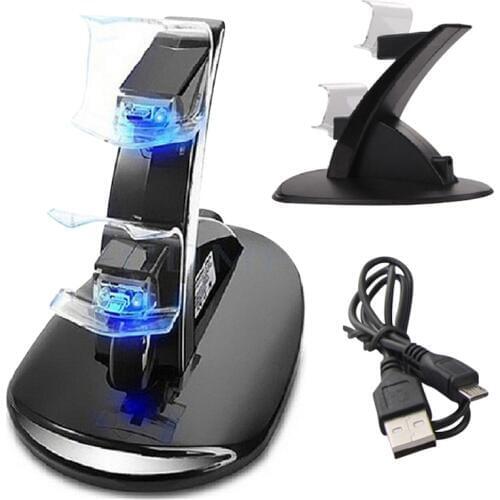 New Dual Controller Charger Efficient Dual Charger Controller Stand Station for PlayStation 4 PS 4 Gaming Console PS4 Accessorie
