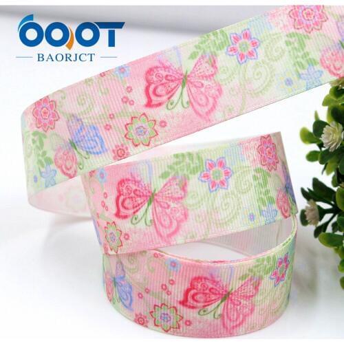 OOOT BAORJCT 1711082 25mm 10 yards Cartoon Ribbons Thermal transfer Printed grosgrain Wedding Accessories DIY handmade material