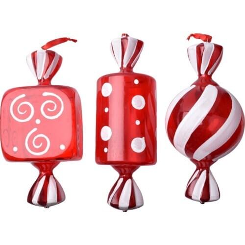 Christmas decoration supplies scene layout gifts 40CM painted candy props red white color candy single group
