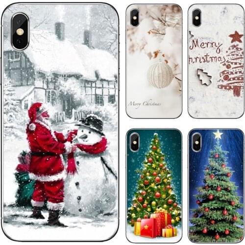 Silicone Case Cover Merry-Christmas-Gifts-Santa-Snowman For Huawei Mate 20 30 40 7 8 9 10 Lite Pro P Smart 2018 2019 Plus G7 G8