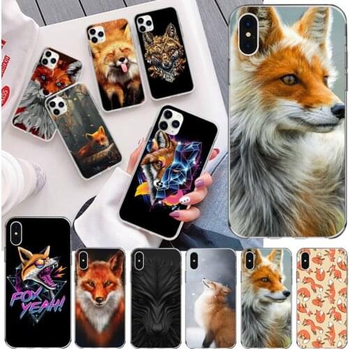 YJZFDYRM Animal fox in the wild Autumn Shell Phone Case for iPhone 11 pro XS MAX 8 7 6 6S Plus X 5S SE 2020 XR cover