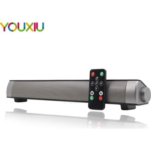 YOUXIU Wireless Bluetooth Soundbar with Remote Control Subwoofer for TV/Computer/Phones