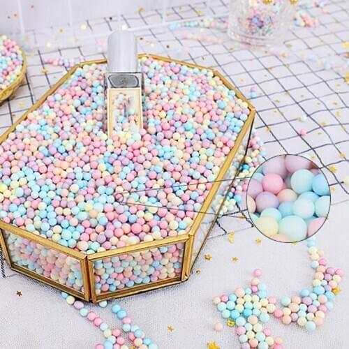 10g/bag Colorful Foam Ball Gift Box Filler Candy Box Gift Packing Supplies Birthday Party Decorations Wedding Flower Box Filler