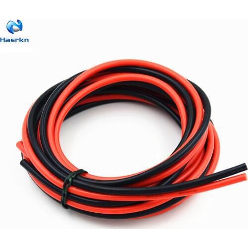 12AWG 3.31mm2 Electrical Wire Cable 3 Meter [1.5m black And1.5m Red] Soft and Flexible Tinned copper High temperature resistance