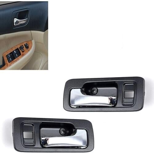 2Pcs Car Front Door Handle with Chrome Lever for Honda Accord Coupe 1990-1993 72165SM2013ZA