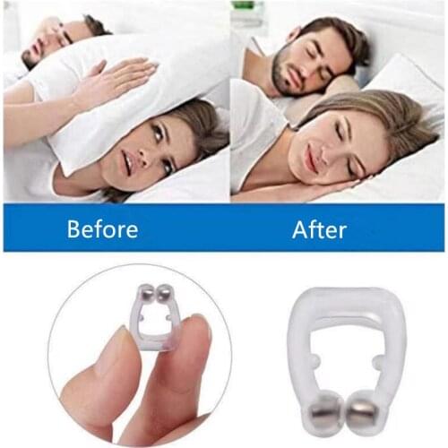 5pcs Mini nasal stopper Anti Snoring Magnetic Stop Snore Nose Clip Sleep Tray Apnea for Adult Suitable
