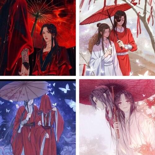 5D DIY Diamond Painting Cross Stitch Anime Heaven Officials Blessing Diamond Embroidery Art Rhinestone Mosaic Home Decoration