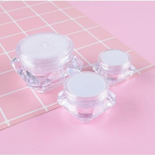 5g 10g 15g Empty Plastic Jar Clear Bottle For Nail Art Glitters Mini Small Make Up Cream Cosmetic Container