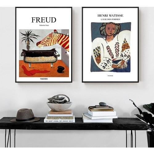 Abstract French Freud Henri Matisse Canvas Painting English Letter Posters Prints Wall Art Picture Nordic Office Room Home Decor