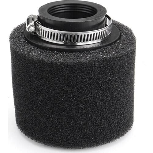 Black 35mm Cleaner Straight Neck Motorcycle Sponge Air Filter
