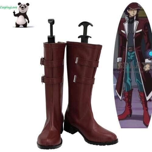 CosplayLove Yu-Gi-Oh! VRAINS Shoichi Kusanagi Red Cosplay Shoes Long Boots Leather Custom Made