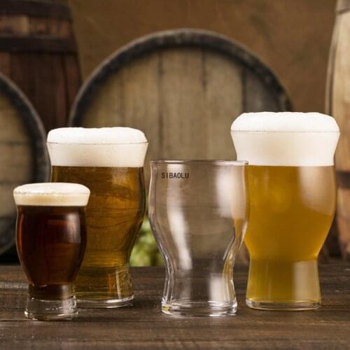 Home German Crafted Wheat Glass Beer Mug, American Wide-mouth Large Draft Beer Mug, Thickened Glass Glass Cup