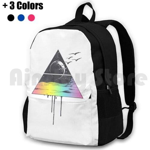 Breathe Outdoor Hiking Backpack Riding Climbing Sports Bag Bird Birds Sky Stars Music Colors Moon