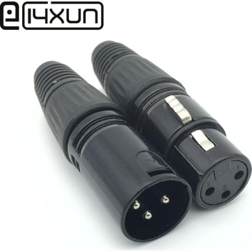 Eclyun 10Pairs 3 Pin XLR Audio Cable Connector 3Pin Male Female MIC Snake Plug for Microphone Cable Electrical Adapter