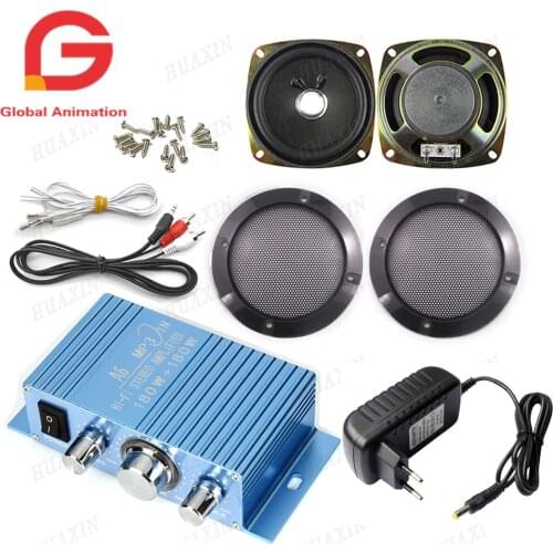 Hi-Fi Audio Stereo Amplifier Arcade Game Audio Kit 4 inch Speaker for Raspberry Pi Multi Game PCB Pinball Machine