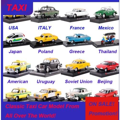 1:43 Scale Metal Alloy Classic FORD Cab Taxi Car Truck Model Diecast Alloy Auto Vehicles Toys For Collection Gift