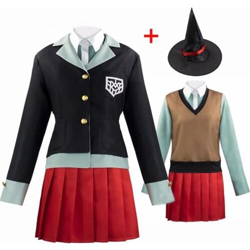 Danganronpa V3 Cosplay Costume Yumeno Himiko Coat+Skirt+Shirt+Hat+Vest Helloween Uniform Girl Outfit