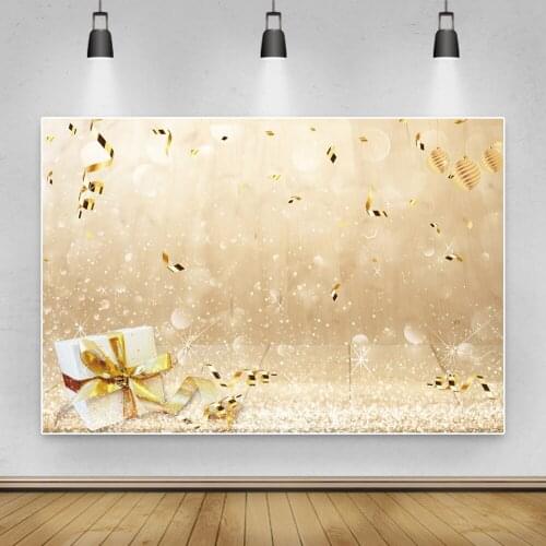 Laeacco Royal Birthday Party Decor Ribbons Polka Dots Gift Shiny Star Banner Poster Photographic Backdrop Photo Backdrops