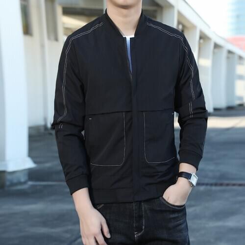 Fashion Mens Jackets New Brand Jacket Men Spring Autumn Casual Solid Windbreaker Outwear Slim Fit High Quality M-4XL