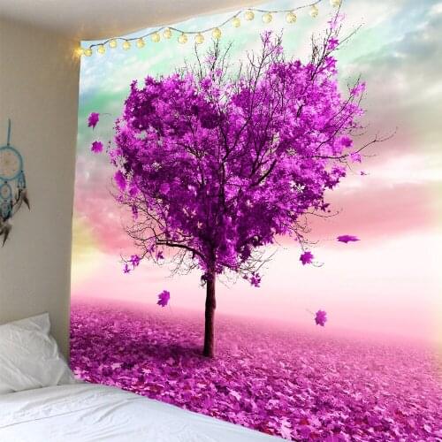 Caring Trees Caring Flowers Trees Nordic Style Background Tapestry Decoration Scene Cloth