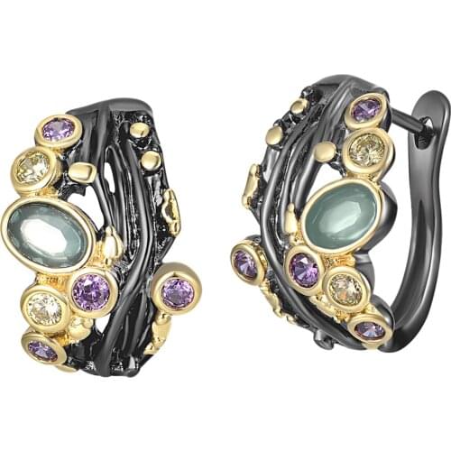 Baroque New Earrings for Women Princess Crown Style Zirconia Stone Jewelry Anniversary Must Have WE4061