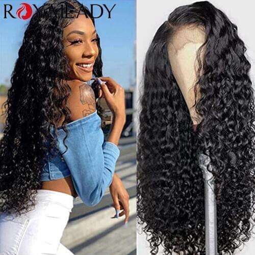 Water Wave Lace Front Wig Brazilian Huamn Hair 13x4 Lace Part Water Wave Wig Pre plucked Hairline Hair Wig for Black Women