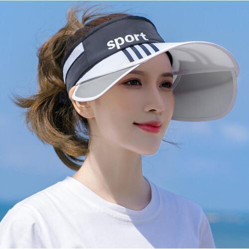 H7787 Sunbonnet Womens Topless Caps UV Protection Sun Caps Korean Fashion All-match Cycling Outdoor Hat Female Summer Hats