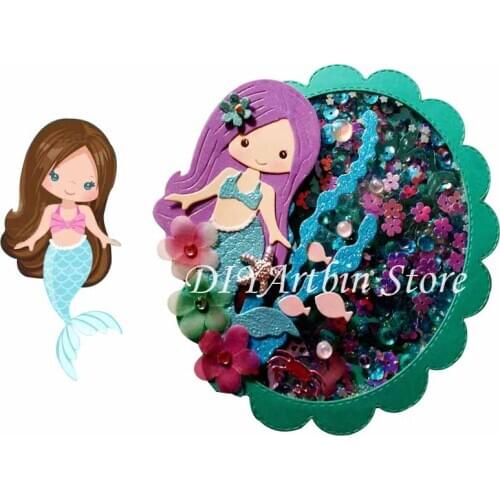 Mermaid Girl Cutting Dies Stitched New Dies For Card Making Stencils For New Dies For Card Making