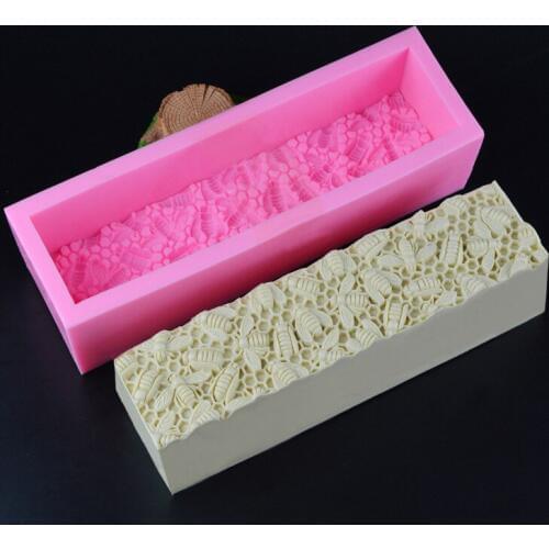 Toast Silicone Mold Roses bee, Nest Handmade Soap Mold DIY Toasts Rectangular Box Soap Soap Mold Toast H411