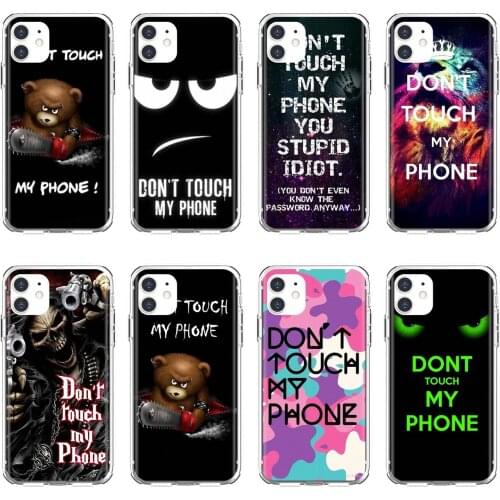 Silicone Cover Bag For Apple iPhone 10 11 12 Pro Mini 4S 5S SE 5C 6 6S 7 8 X XR XS Plus Max 2020 don't-touch-my-phone-Poster