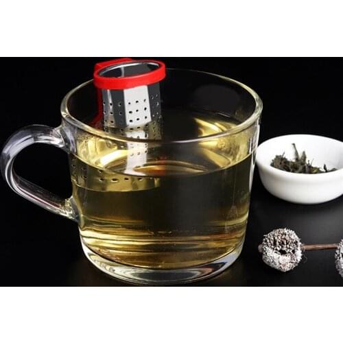 Tea Infuser Loose Leaf Tea Diffuser Strainer Herbal Spice Filter Drinkware Stainless Steel Tea Accessories With Handle Hanger