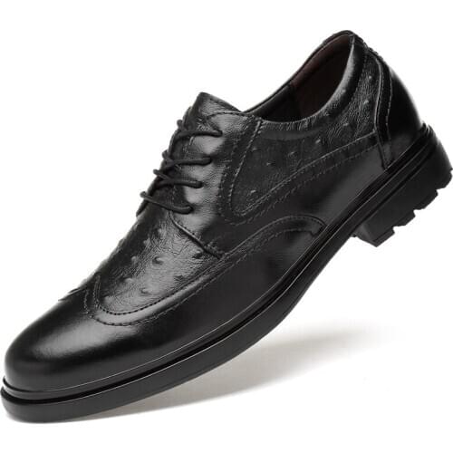 Luxury Crocodile Print Men Business Dress Shoes Genuine Leather Buckle Office Shoes Classic Men Party Wedding Shoes