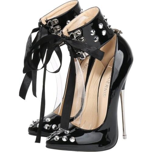 Metal 16cm Extreme High Heels Shoes Women Sexy Buckle Straps Womens Heels Luxury Women Pumps Party Stripper Shoes Ladies Heels