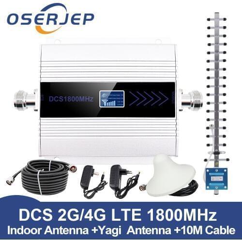 LCD Display GSM Repeater 1800Mhz 4G Cellular Signal Booster Cell Signal Amplifier booster DCS 1800 Mobile Phone Signal amplifier