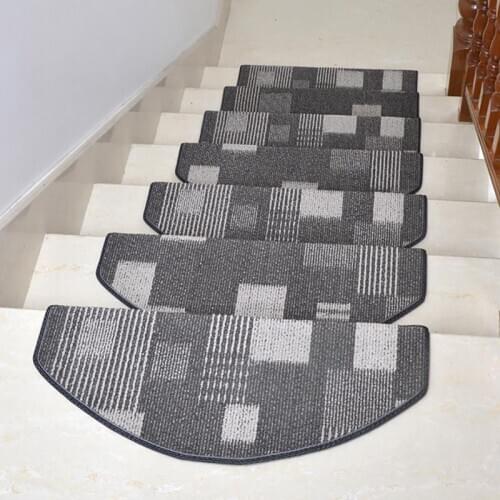 1 pcs Stair Tread Carpet Mats Self Adhesive Stair Mat Anti-Skid Step Rugs Safety Mute Floor Mats Indoor Warm