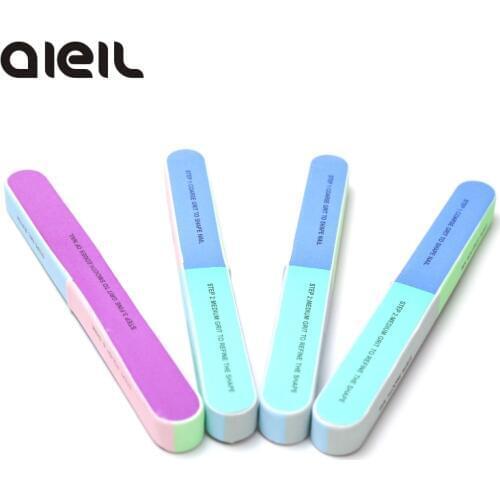 1PCS Polishing Nail File Tool Six Sides Creative Printing Buffer Block Sanding Sponge for UV Gel Pedicure Manicure Care Tools