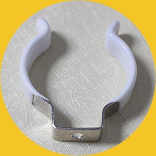 10pcs /lot T12 Clip U Clip Wedge Tube Lamp Base Holder Metal with White Surface Cover for LED Fluorescent Light