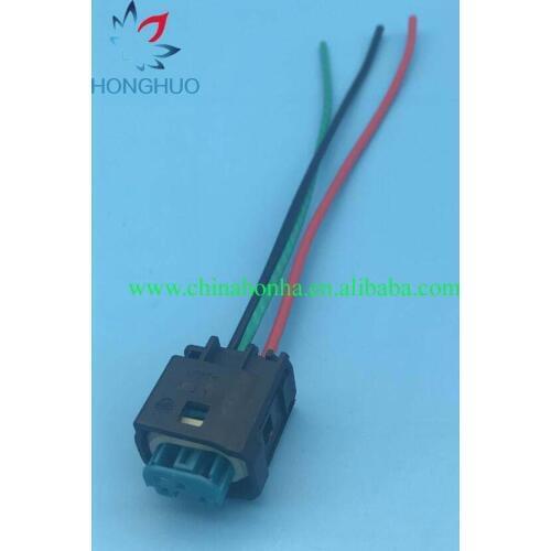 2 PCS TE/AMP 3 Pin female auto restrictor sensor/Throttl/Taillight plug with cable,auto electrical plug