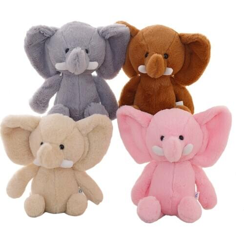 25cm Plush Elephant Doll Toy Kids Sleeping Cushion Cute Stuffed Baby Christmas Gift WJ495