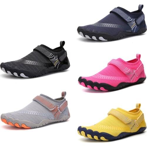 Unisex Quick-Dry Wading Shoes Barefoot Swimming Water Shoes Breathable Plus Size Upstream Antiskid Outdoor Sports Beach Sneakers
