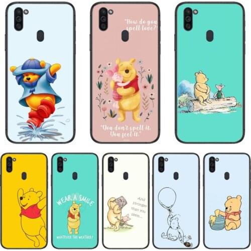 Winnie the Pooh Mobile Phone Case Hull For Samsung Galaxy M 10 20 21 31 30 60S 31S Black Shell Art Cell Cover TPU