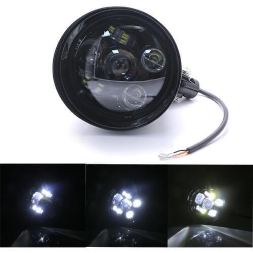 Black Motorcycle Headlamp Aluminum Bullet Headlight Lamp For Harley Sportster XL Dyna Softail FXR FXST Chopper Bobber Custom