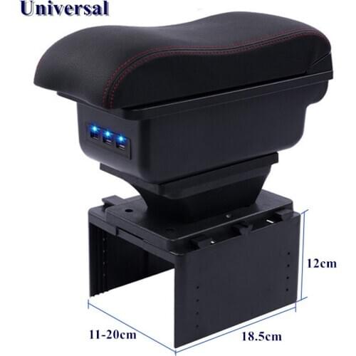 For Peugeot 104 106 107 1007 205 206 207 208 3008 Universal Car Central Armrest Storage Box with cup holder ashtray