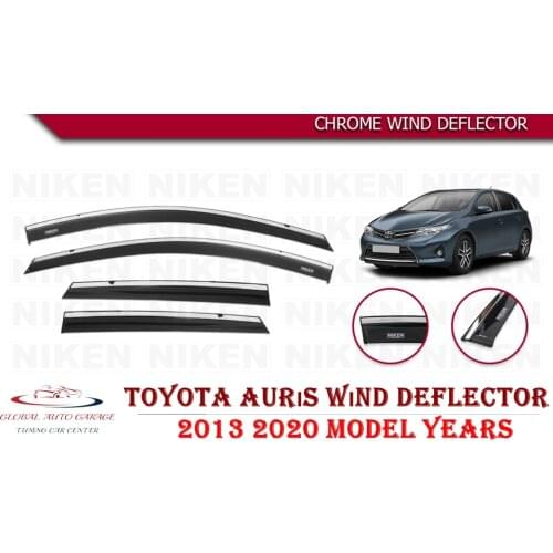 For TOYOTA AURIS Chrome Rain Wind Deflector 2013-2018 Sunshade Curtains Car Windshield Auto Accessory Universal Body kit