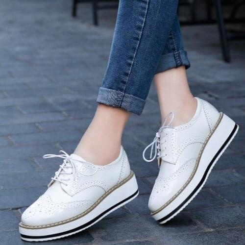 Women Sneakers Shoes Casual Vulcanize Shoes White Genuine Leather Walking Running Summer Platform Flats Woman Sport Shoes 2021