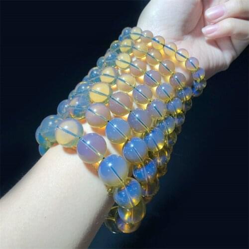 5A BLUE Amber round bracelet 8/10/12/14/16/18/20MM 17cm wholesale for xmas gift Mexico