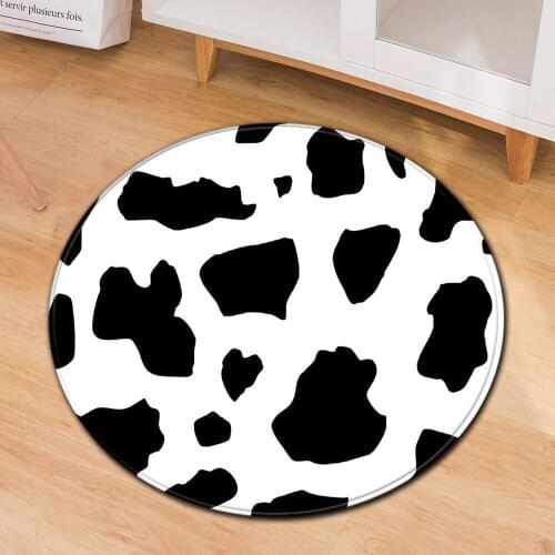 Round Anti-Slip Carpet Children Bedroom Rug Living Room Mat Computer Chair Pad Door Mat Entrance Welcome Mat