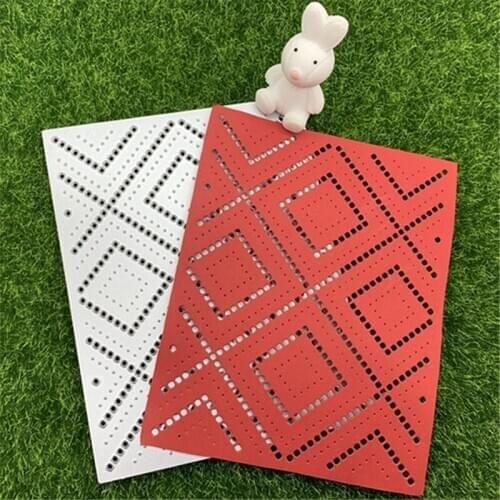 Square texture rectangular shape background hand embossed DIY album scrapbook greeting card decoration metal cutting mold