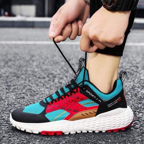 Big Size Outdoor Massive Men Sport Shoes Mens Summer Sneakers Mens Running Shoes Sports Sneakers Blue Red Walking Male GME-1255